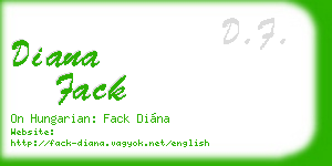 diana fack business card